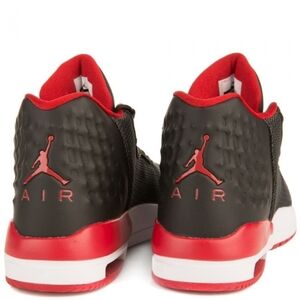 JORDAN ACADEMY Boys Black/Red/White Sneakers (Youth 6)